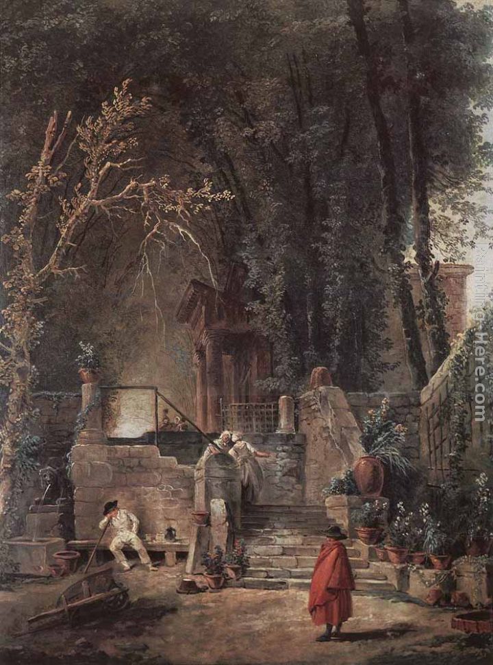 Italian Park painting - Hubert Robert Italian Park art painting